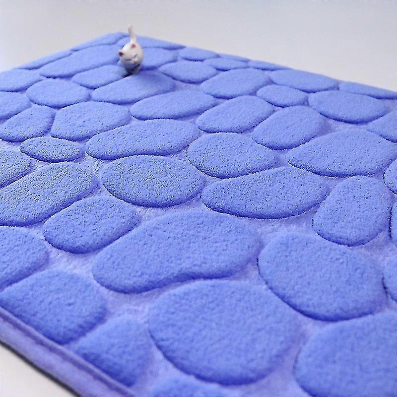 Memory Foam geprägter Samtteppich Badezimmer Wohnzimmer rutschfeste Matte Kopfsteinpflaster Bodenmatte