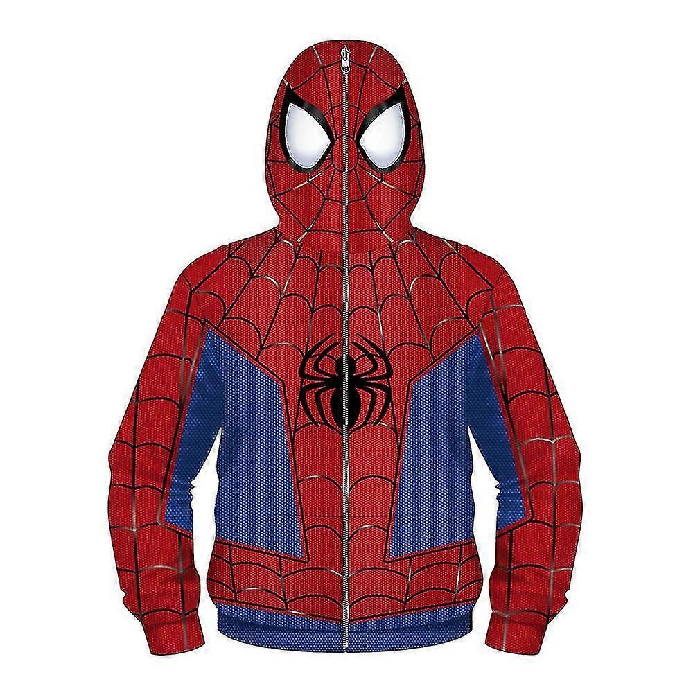 Kids Boy Spider-man Hoodies Hooded Zip Coat Sweatshirt Jacket Top Outwear Fans Gifts