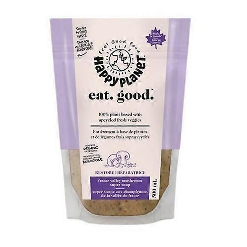 Happy Planet Plant Based Upcycled Veggies Fraser Valley Mushroom Super Soup, 500 Ml X 6