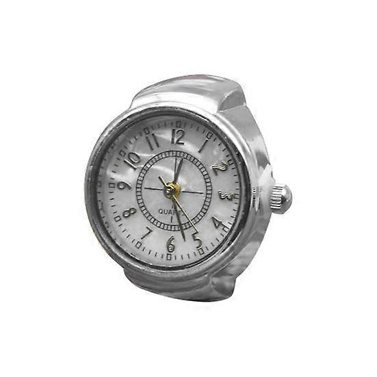 Watch Ring Decorative Clear Dial Jewelry Clock Quartz Analog Finger Ring Watch for Adult