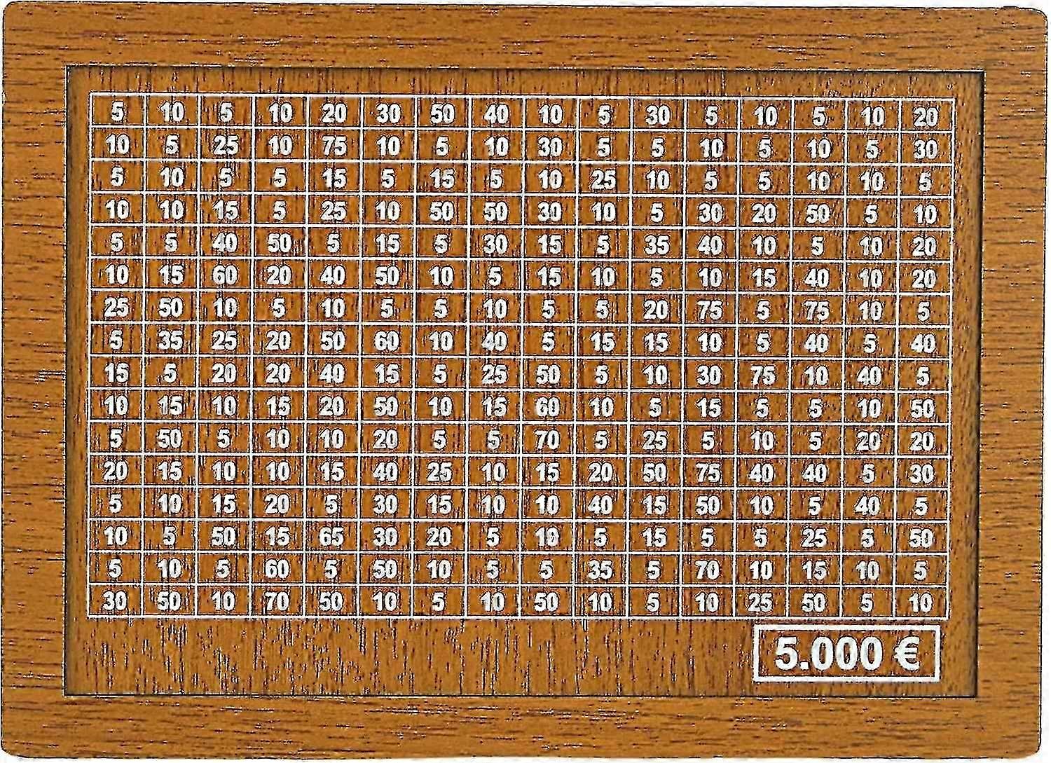 Spaarpot in 4 maten met spaardoelen en afvinkbare getallen