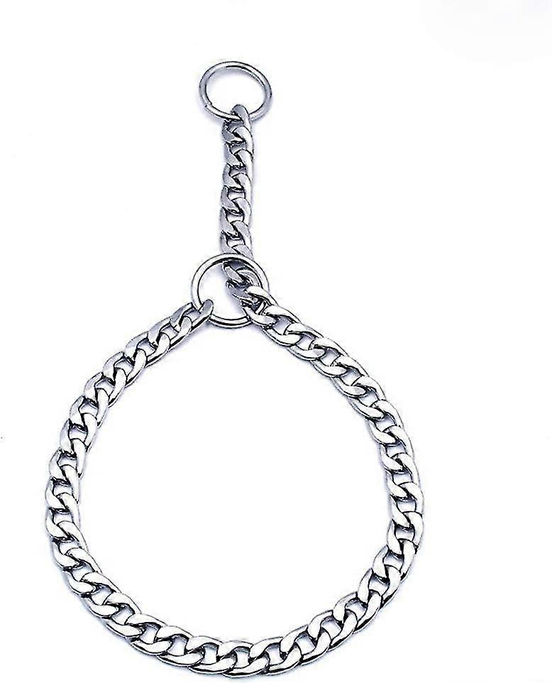Solid Iron Dog Collar Metal Chain Adjustable Large Dog Pet Training Collar