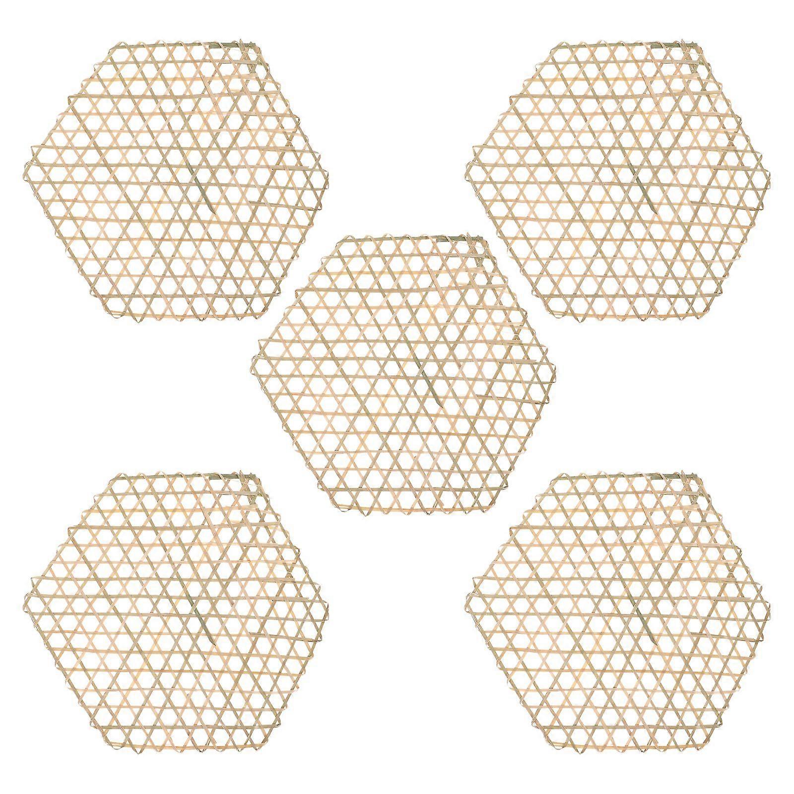 5pcs Bamboo Steaming Mats Bamboo Steaming Liner Non-stick Bamboo Liner for Home