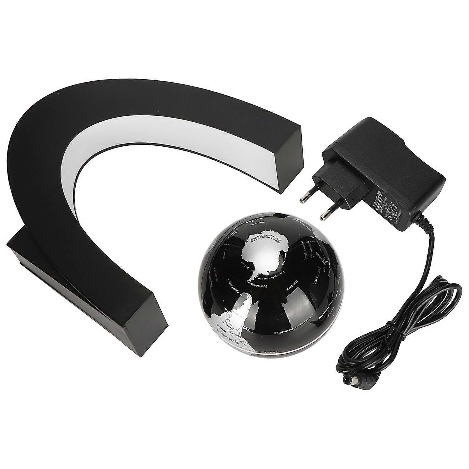 Magnetic Floating Globe C Shape Base LED Light Levitation World Map Ball Ornament