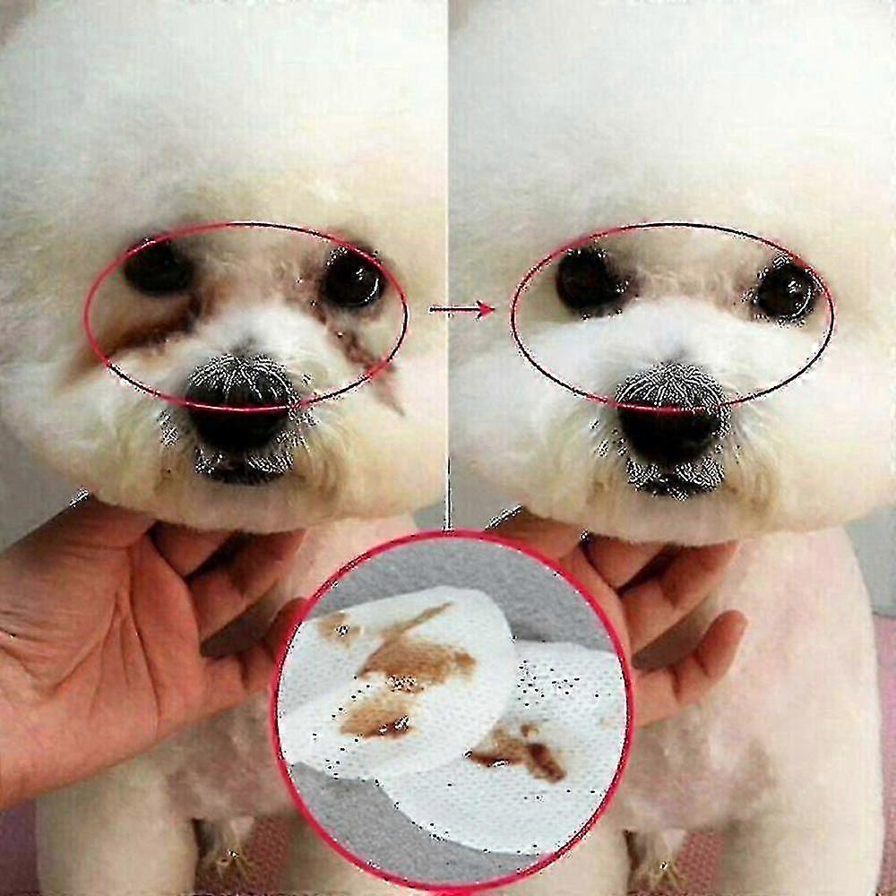 Pet Dogs/cats Eyes Cleaning Wet Wipes- Tear Stain Remover Paper Tissue JMW