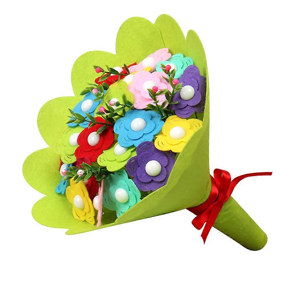 Kindergarten Children's Educational Toy Handmade DIY Button Bouquet(#6)