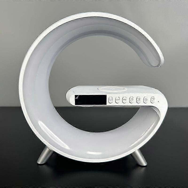 Wireless Multifunction Alarm Clock Speaker Control App Charging Station Night