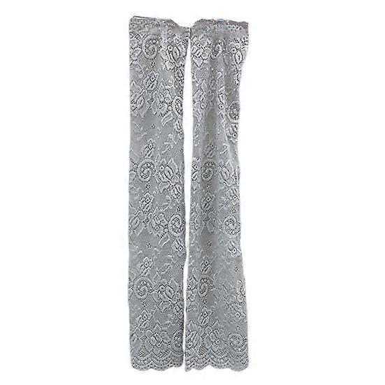 1 Pair Cycling Sun Protection Sleeves Lace Flower Embroidery Solid Color Thin Breathable Mesh Outdoor Driving Ani-UV Arm Covers