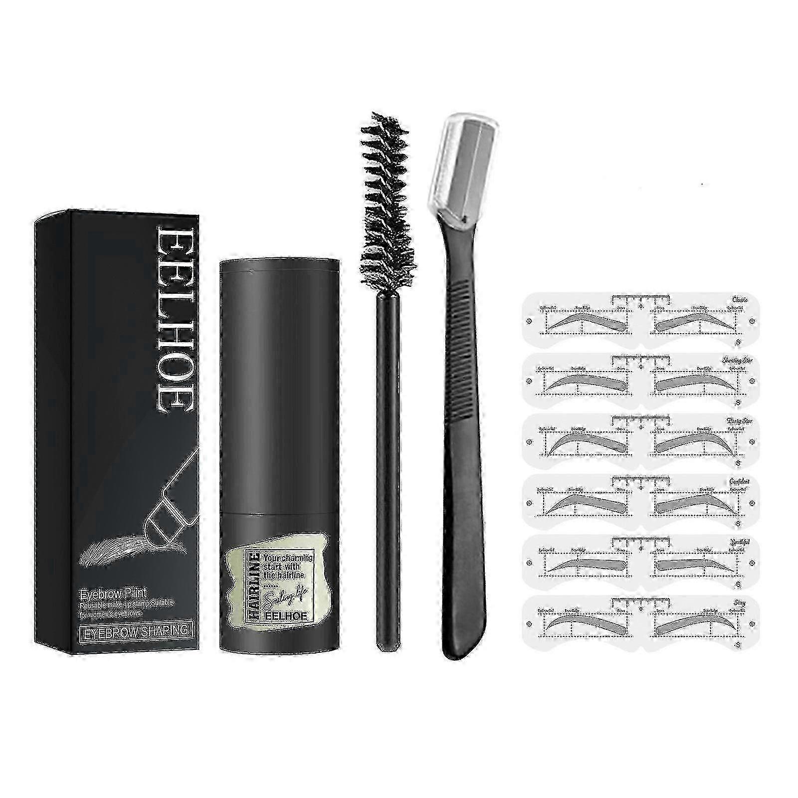 مجموعة الحاجب مسحوق خط الشعر الطبيعي بطاقة الحاجب الكسول جعل الحاجب الطبيعي