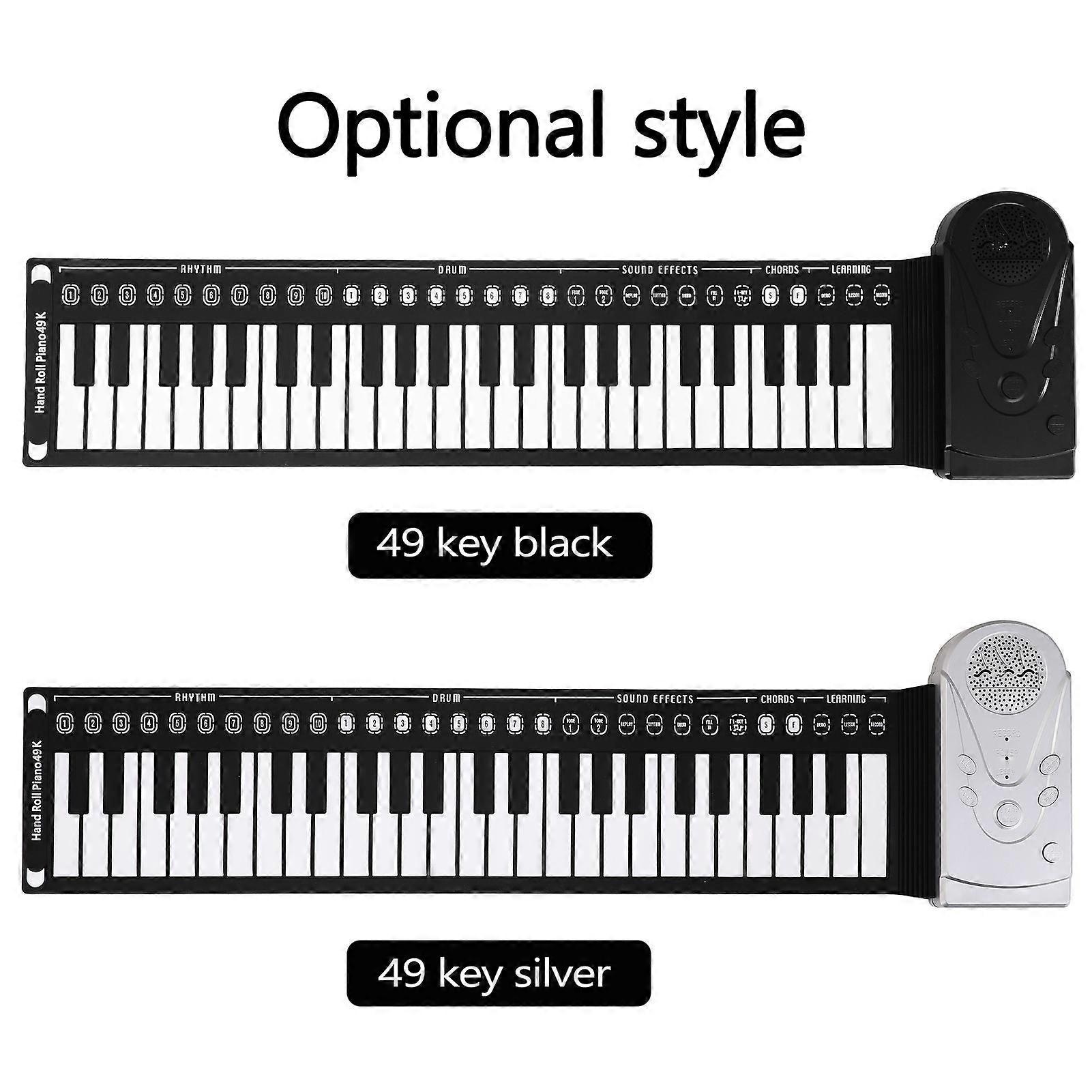 49 tasti Roll Up Piano Soft Piano Flessibile Tastiera elettronica pieghevole in silicone per bambini Strumento musicale per studenti