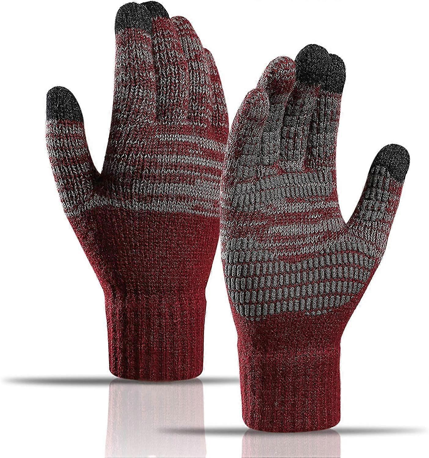 Winter Knit Gloves, Touch Screen Warm Gloves