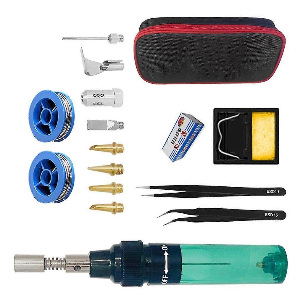 16 In 1 Cordless Soldering Iron Pen Tool Kits with Adjustable Flame Temperature