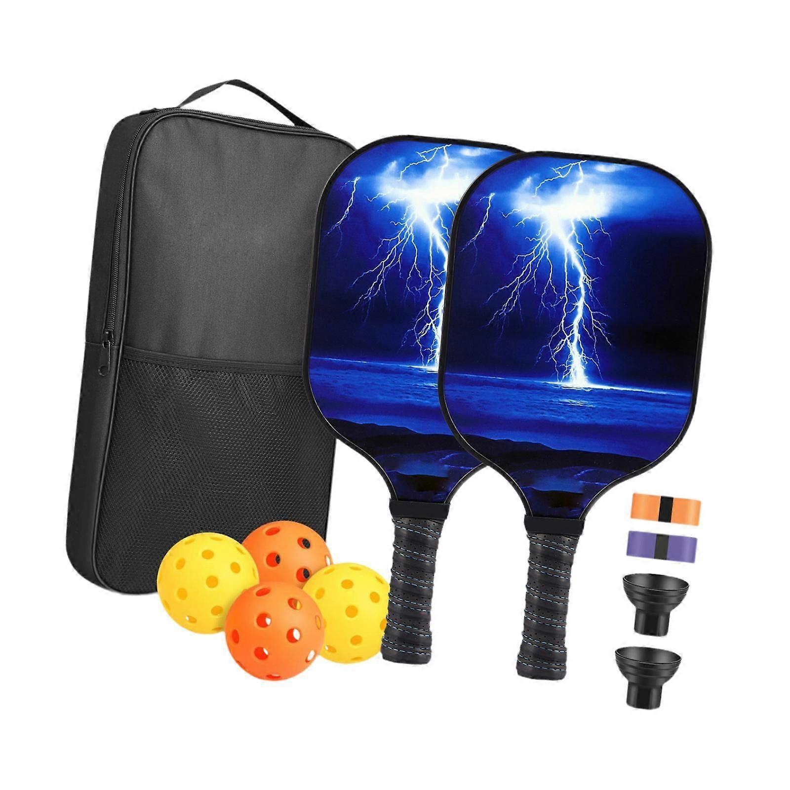 ピックルボールパドルセット練習用ラケット2本女性用ボール4個庭愛好家スタイルA