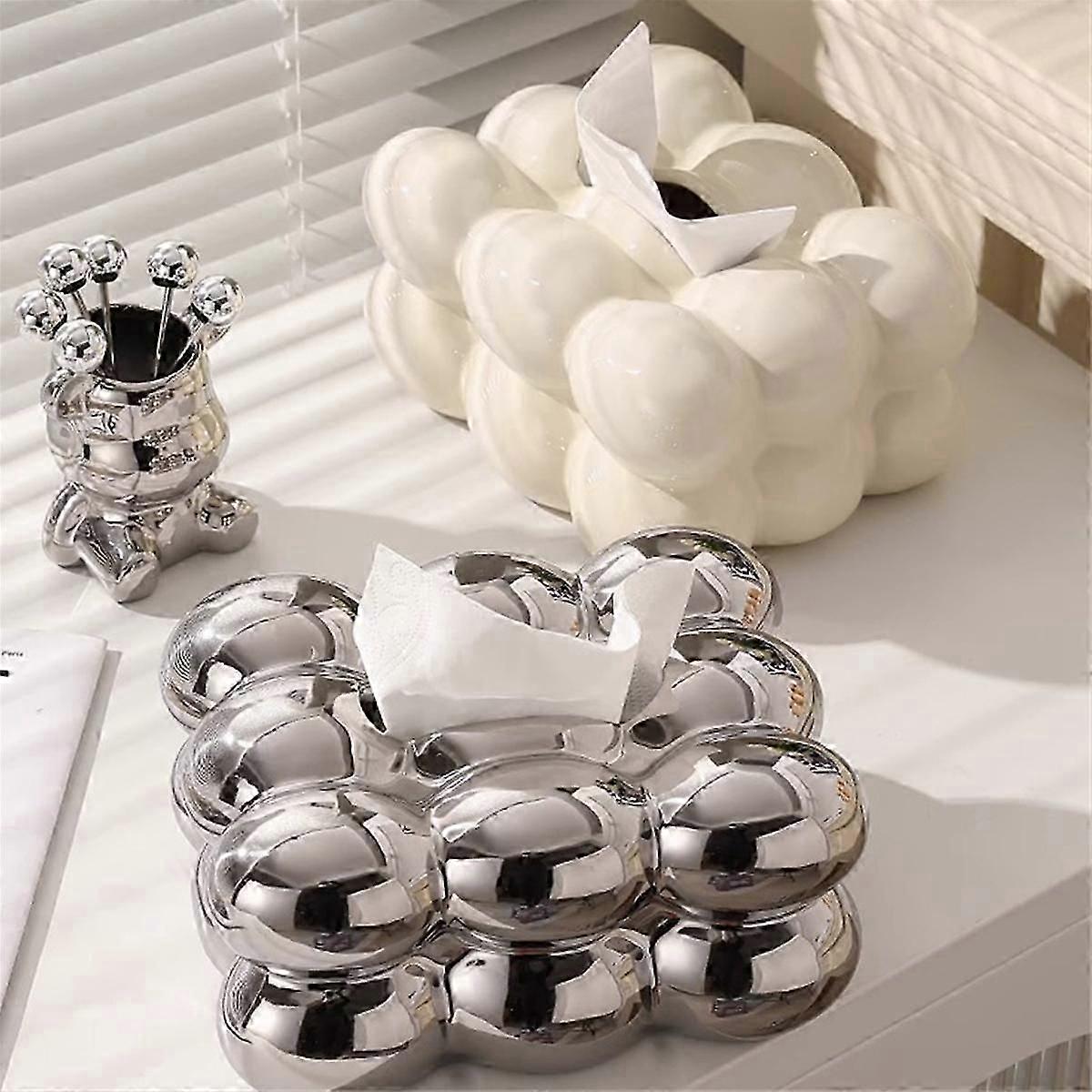 Bubble Design Scatola Di Tessuto Titolare Dispenser Di Carta Per Bagno Tavolo Da Pranzo Elegante Tessuto Organizer