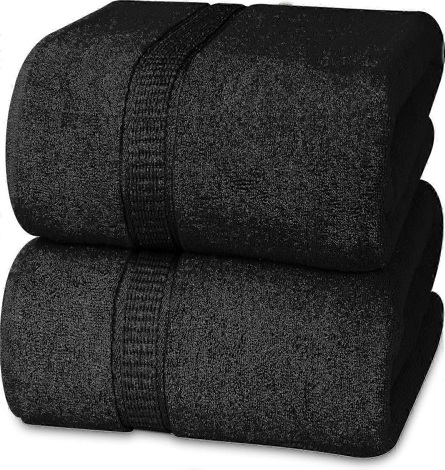 Premium Jumbo Bath Sheet (90 x 180 cm, 2 Pack) - 100% Ring Spun Cotton Highly Absorbent and Quick Dry Extra Large Bath Sheet