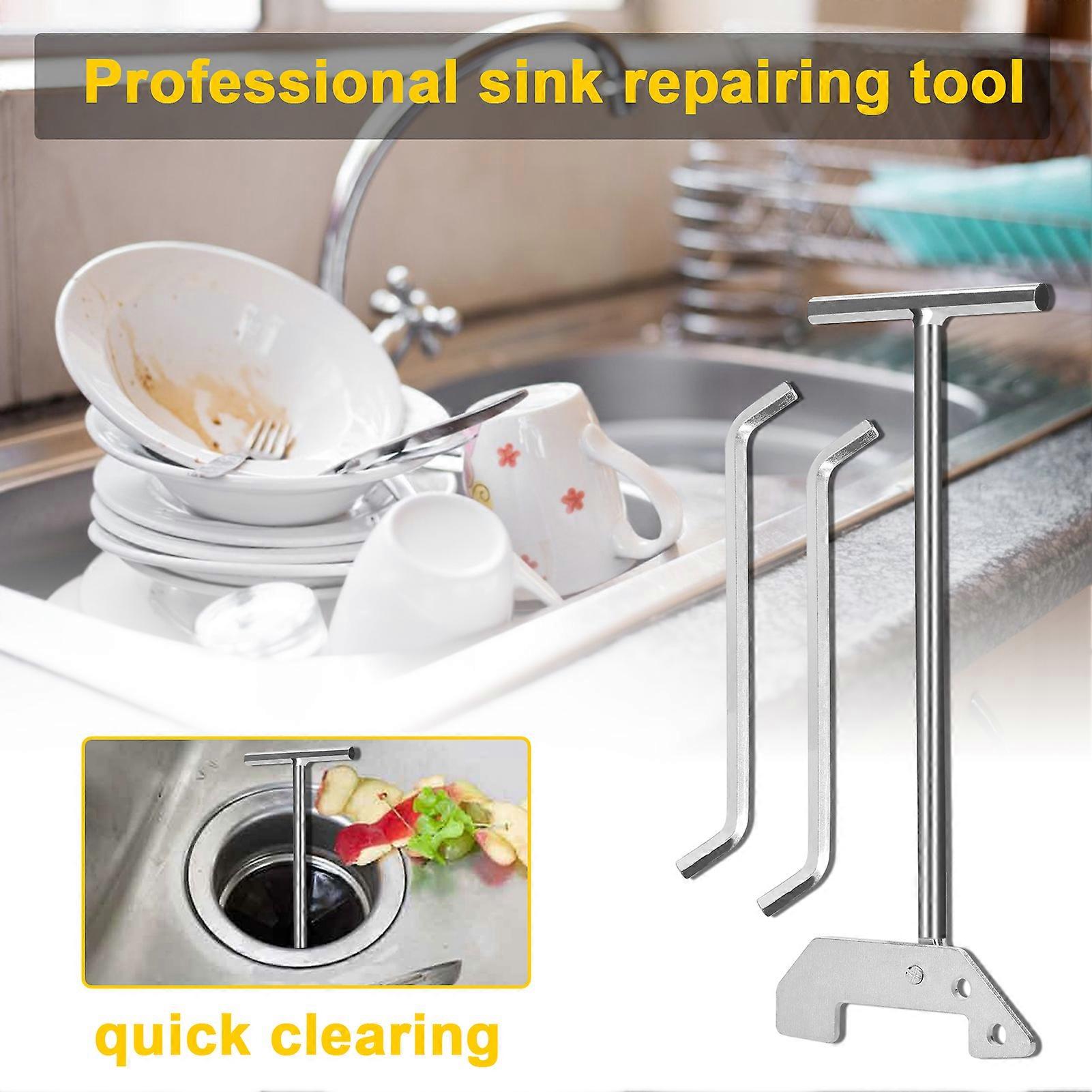 Kitchen Sink Garbage Disposer Unjamming Wrench Set Home Sink Garbage Disposal Wrench Kit Sink Clogging Removal Tools