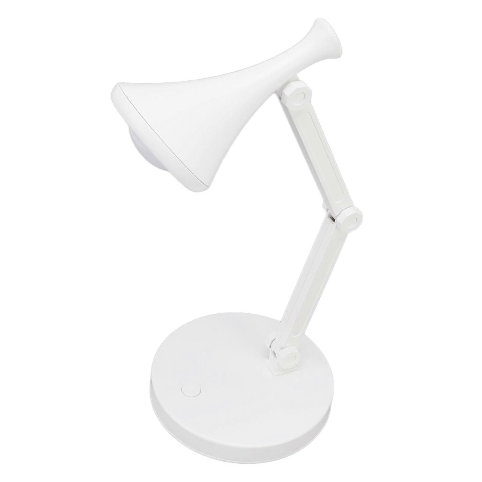 LED Table Lamp 2 Gear Brightness Stand Adjustable Modern Eye Friendly Lamp for Study Dorm White