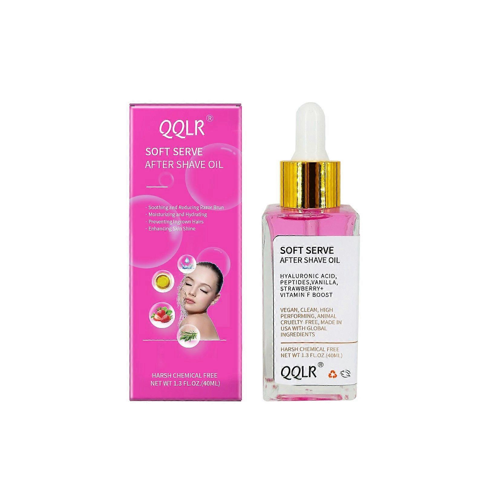 Soft Serve Beauty After Shave Oil - Strawberry Vanilla After Shave Oil for Smooth Skin, Truly After Shave Oil Strawberry After Shave Oil for Women