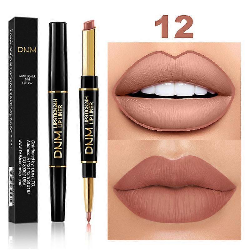 Milchtee Farbe Doppelkopf Wasserdichter Stift Matte Lip Liner