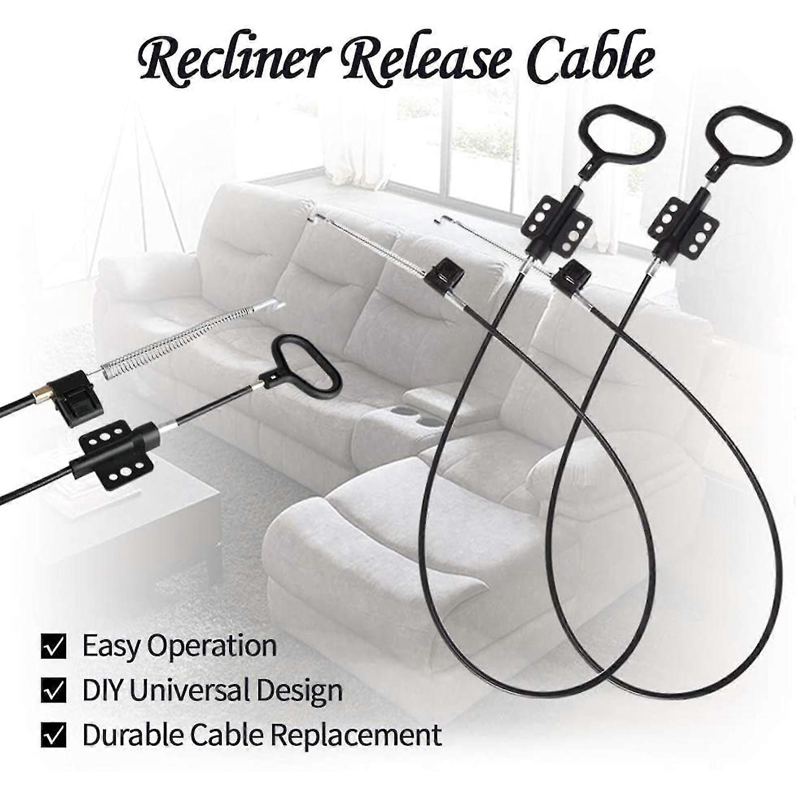 Universal Recliner Replacement Pull Cable with Spring, Durable Metal Wear-Resistant for Sofa Couch