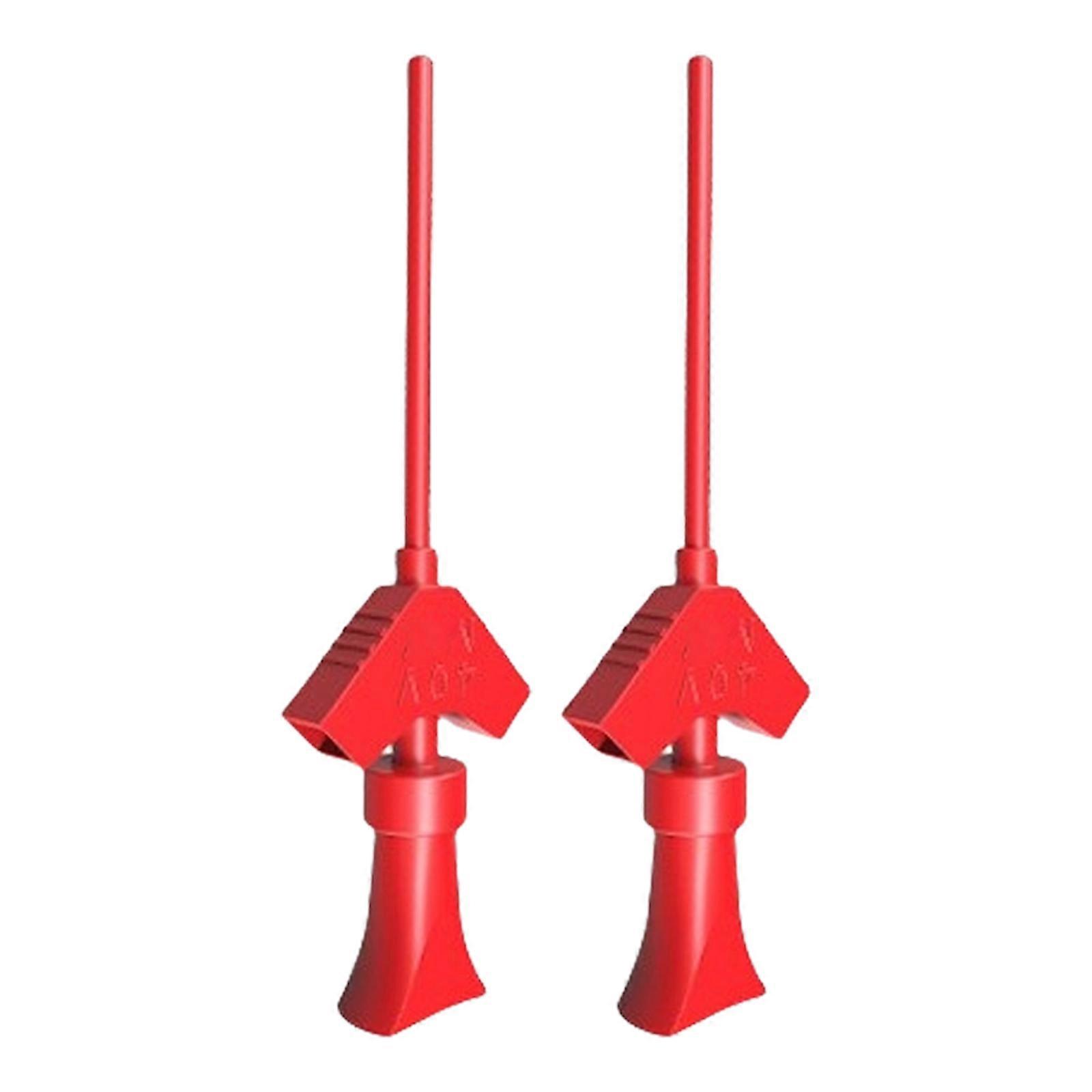 IC Test Hook Clip Internal Spring Grabber Test Probe Hook for Analyzers Electronic Testing Mini Grabbers 2pcs  Red