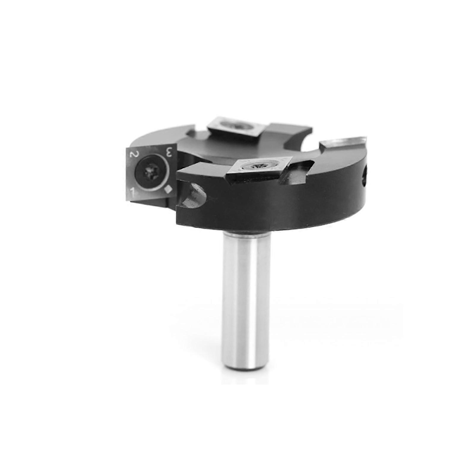 Spoilboard Surfacing Router Bit 12/12.7mm Shank 2.5'' Cutting Slab Flatting Router Bit Carbides Insert Planing Bit