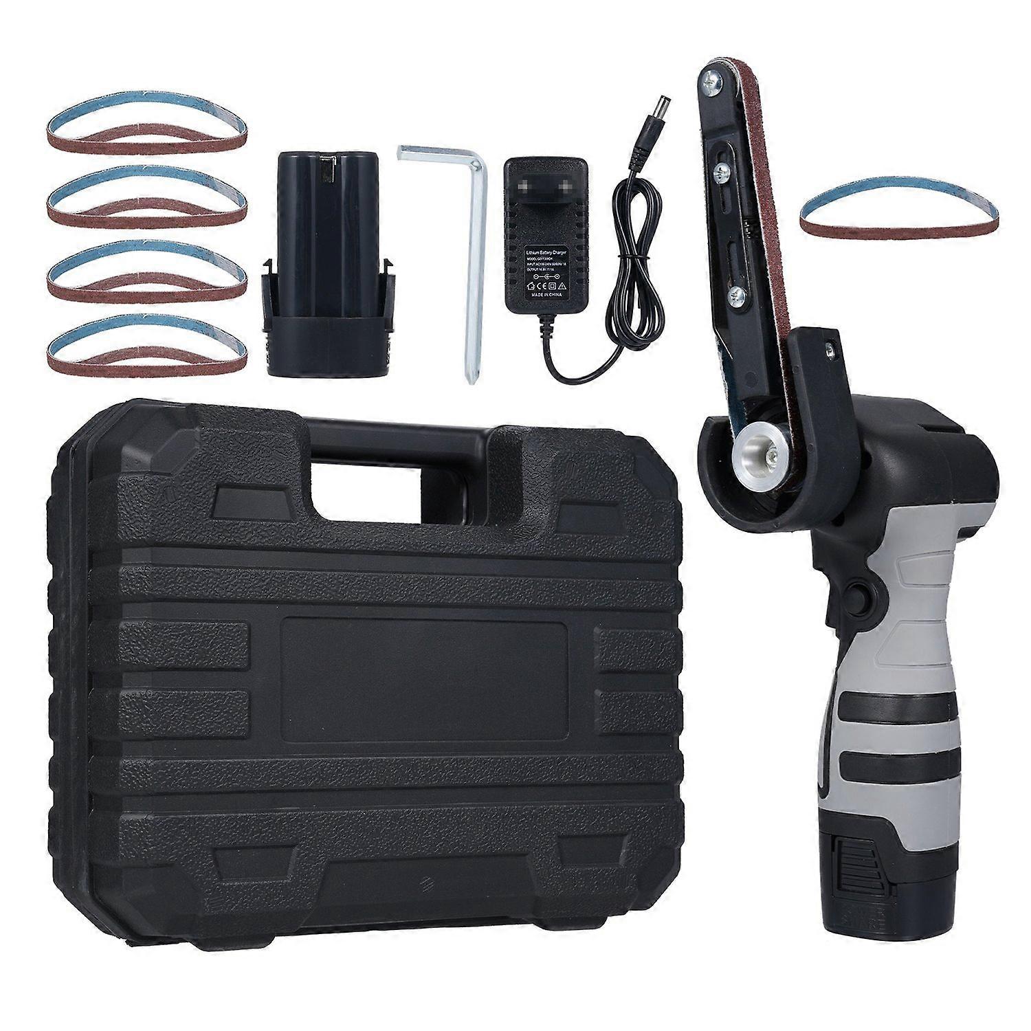 Electric Mini Belt Sander Angle Grinder Tool Sand Belt Machine Pipe Belt Sander Polisher Belt Grinde