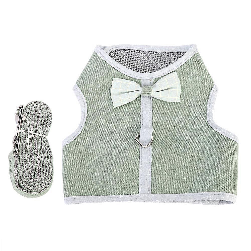 Pet Harness Chest Strap Vest with Bowknot Design for Dogs and Puppies, Adjustable Size with Walking Traction Rope
