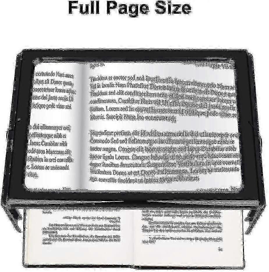 Magnifying Glass With Light, 3x Magnification Reading Magnifiers Reading Aid - A4 Rectangular