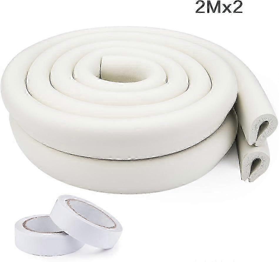 Corner and Edge Protection for Babies, 2M * 2 Set Safety Foam Protection Shockproof Foam Roll for Baby on Wall Corners, Furniture, Table Edges