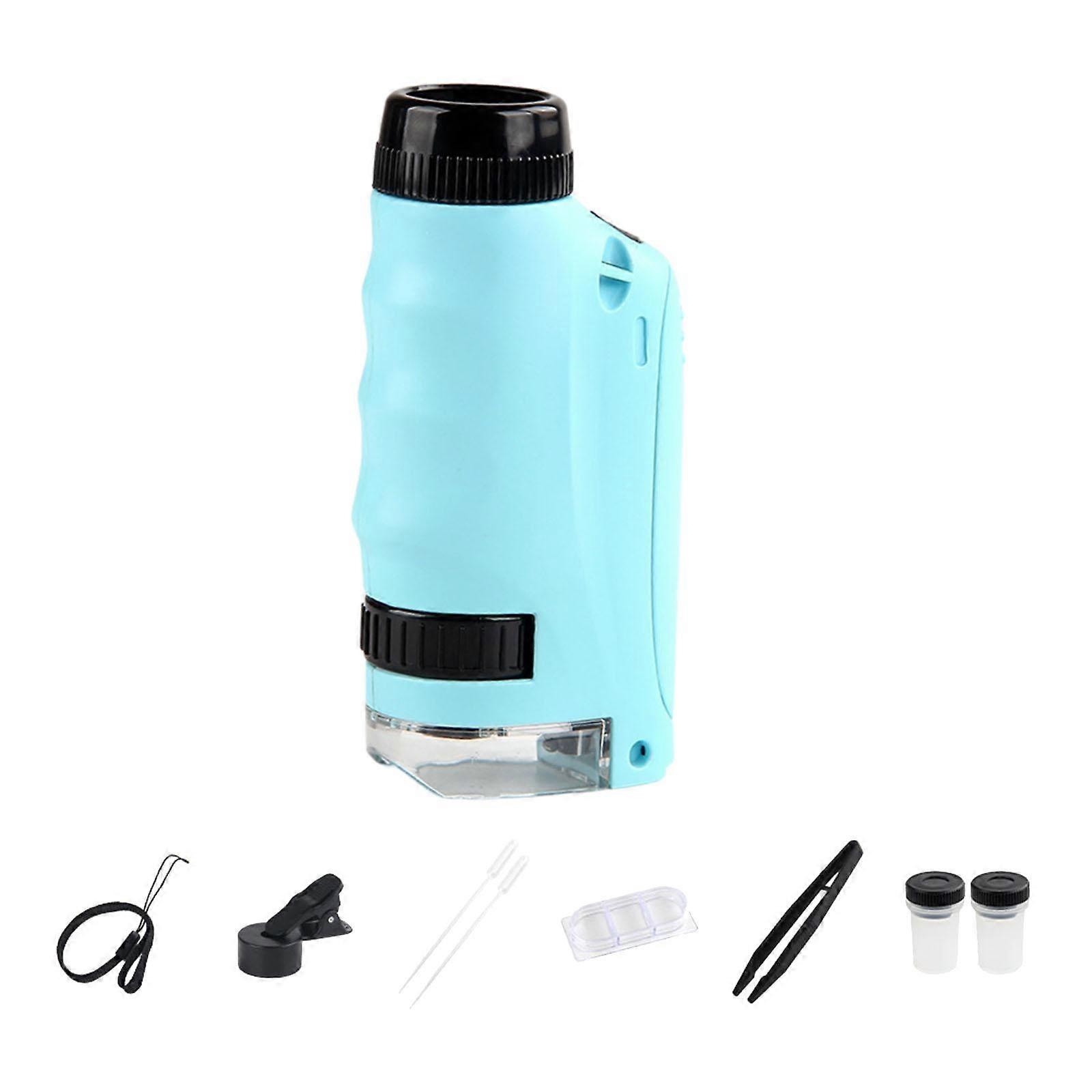 Children Microscope Handheld Microscope Set Magnification 120x Optical