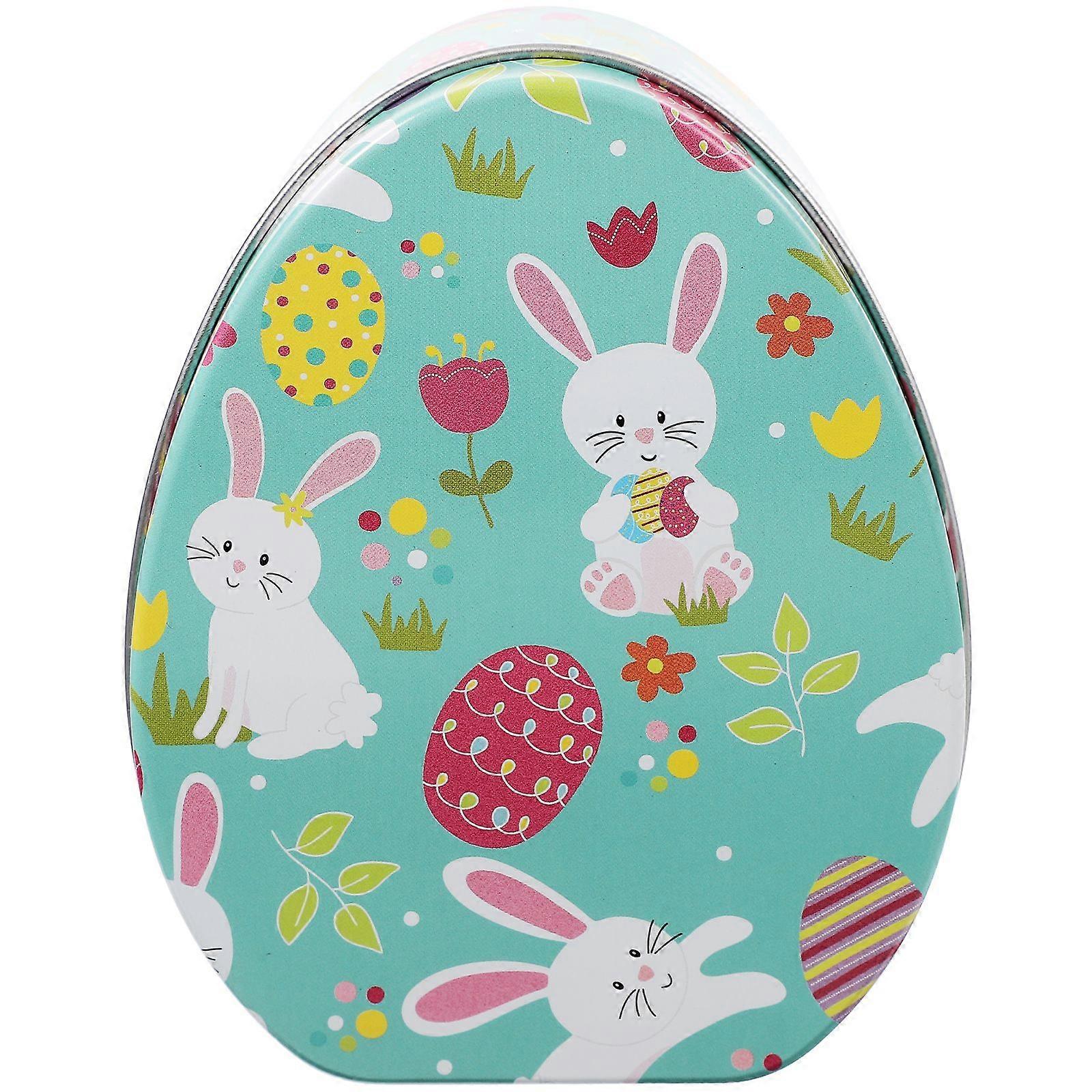 Easter Tinplate Storage Case Easter Bunny Holder Easter Bunny Decoration Home Decor