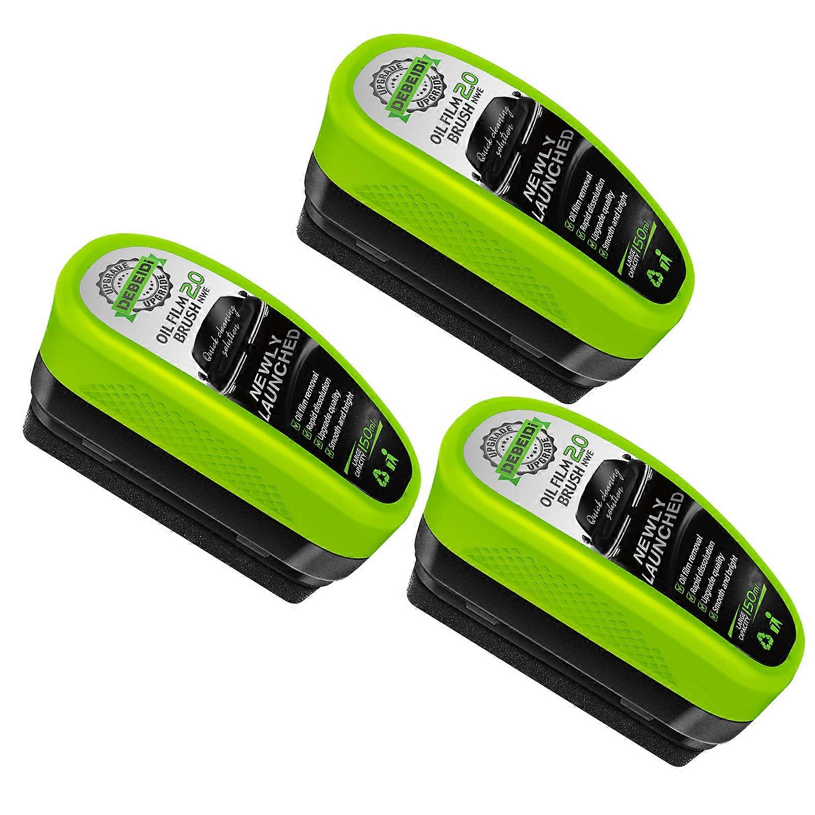 שדרוג מברשת ניקוי סרטי שמן לרכב, 2025 מסיר סרט שמן זכוכית ירוק חדש 2.0 לשמשה קדמית לרכב, מנקה זכוכית לרכב ומברשת סרט שמן טובה