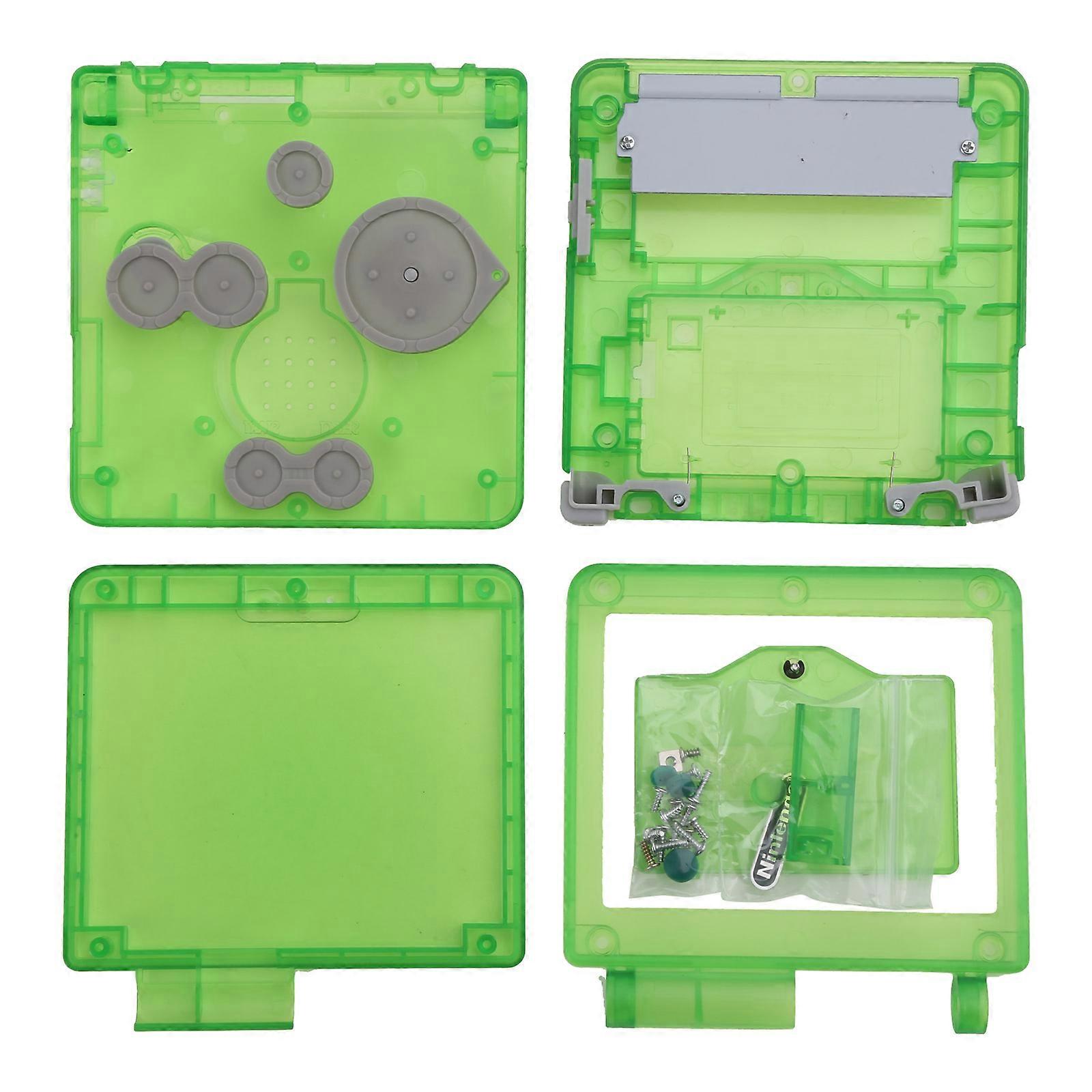 Replacement Transparent Clear Housing Shells Cases Repair Parts Kit for Gameboy Advance SP GBA SP Console Translucent green