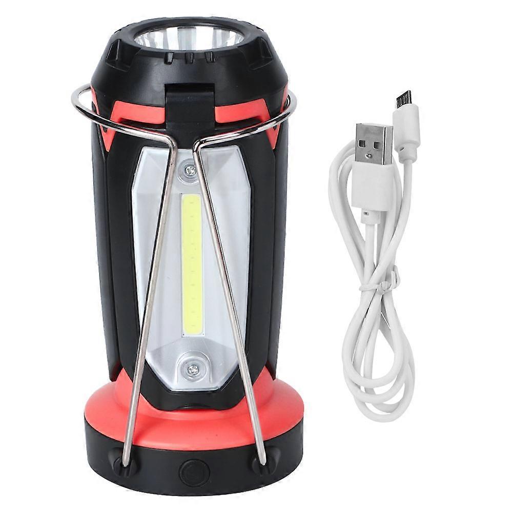 LED Camping Lantern Multi Function COB Portable LED Flashlight Camp Lamp(Red )
