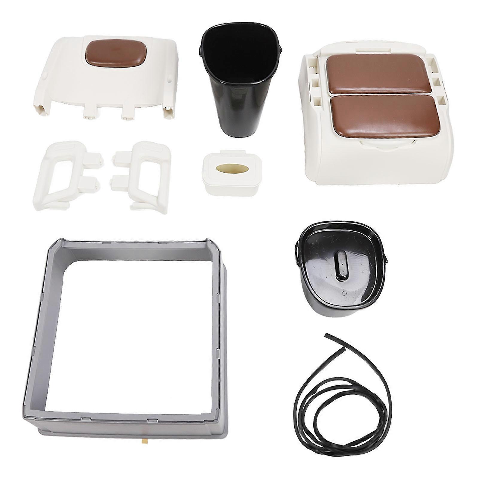 Bedside Commode Chair Strong Load Capacity Anti Slip Soft Padded Triple Sealed Bedside Commode for Toilet Elderly Adults