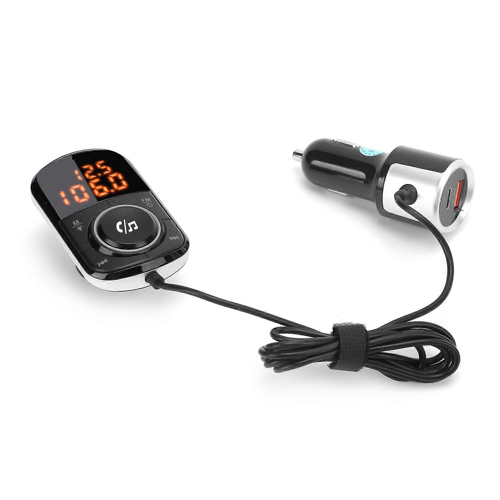 12-24V Bluetooth FM Transmitter PD3.0 QC3.0 LCD Screen LED Light