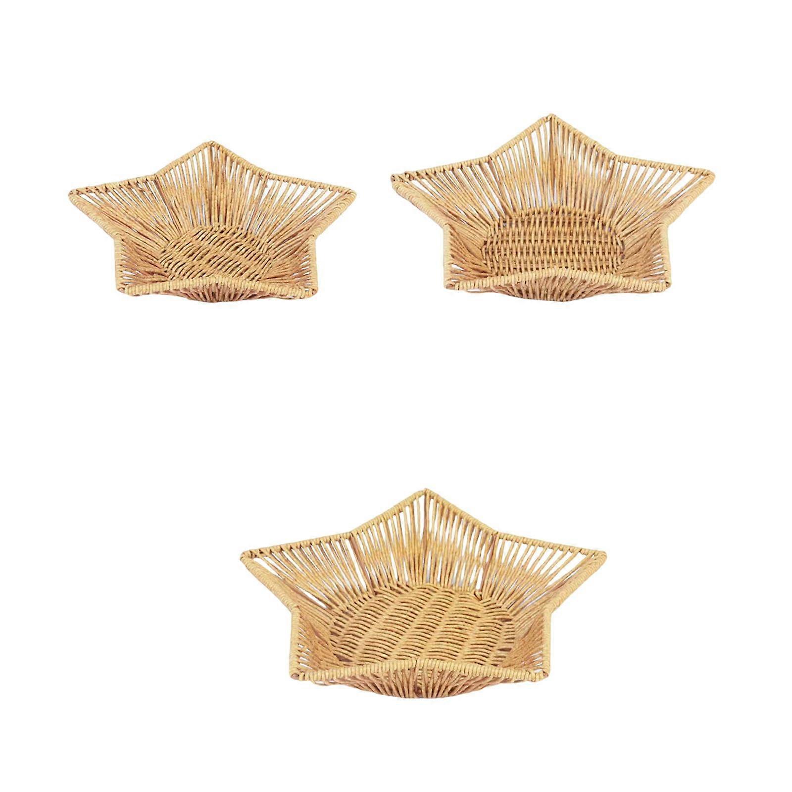 Elegant Brown Rattan Bread Serving Basket Delicate Rectangular For Tray Kitchen Picnics And Dining Room Decors