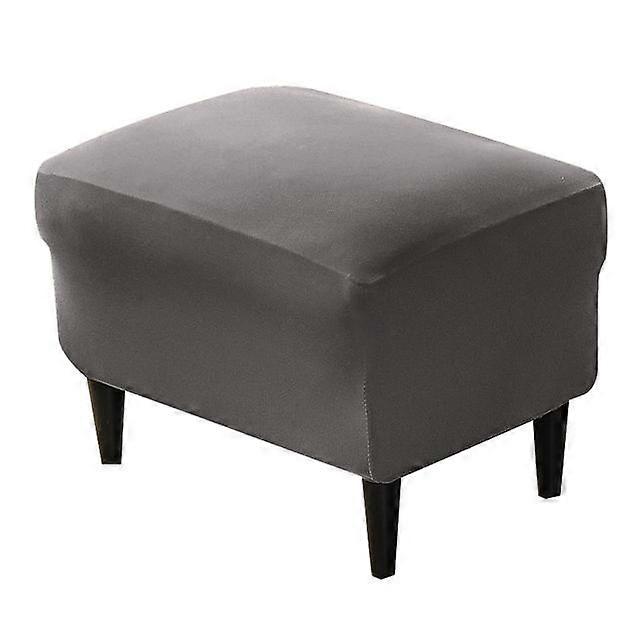 Elastic Plain Rectangle Ottoman Footstool Bench Cover Dust Covers Stretch Footrest Slipcover Chair Protector For Living Room