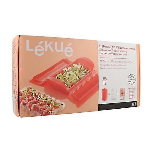 Steam case with tray 1-2 people Red 240x124x50 mm