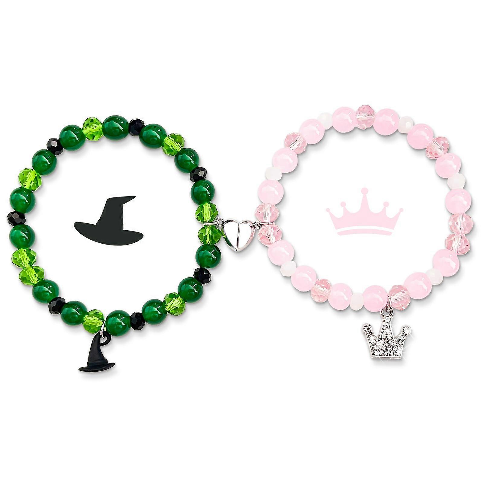 Bracelets Matching Friendship Bracelets for BFFs Taç Witch Hat Design Adjustable Size
