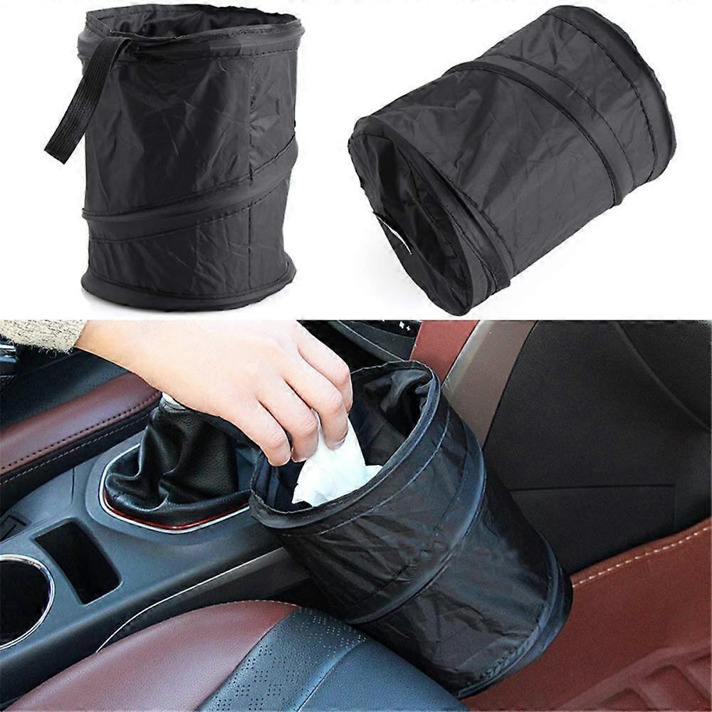 2PCS Folding Vehicle Trash Universal Foldable Vehicle Garbage Box Waste Basket Hanging Travel Storage Box Purse