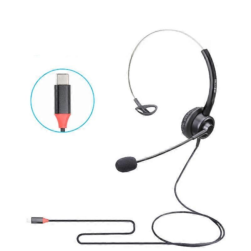 VT200 Single Ear Telephone Headset Operator Headset With Mic,Spec: Type-C
