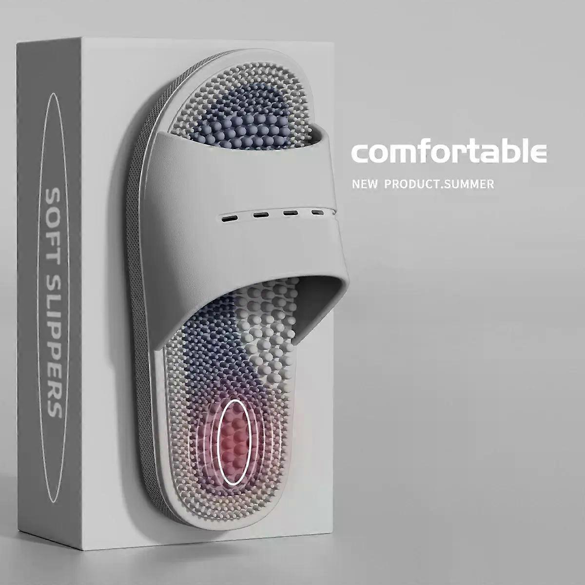 נעלי בית Pvc ביתיות לגברים נעלי בית עיסוי נגד החלקה נקודת דיקור Chinelos לגברים Macios Hausschuhe Chinelo Feminino Masculino