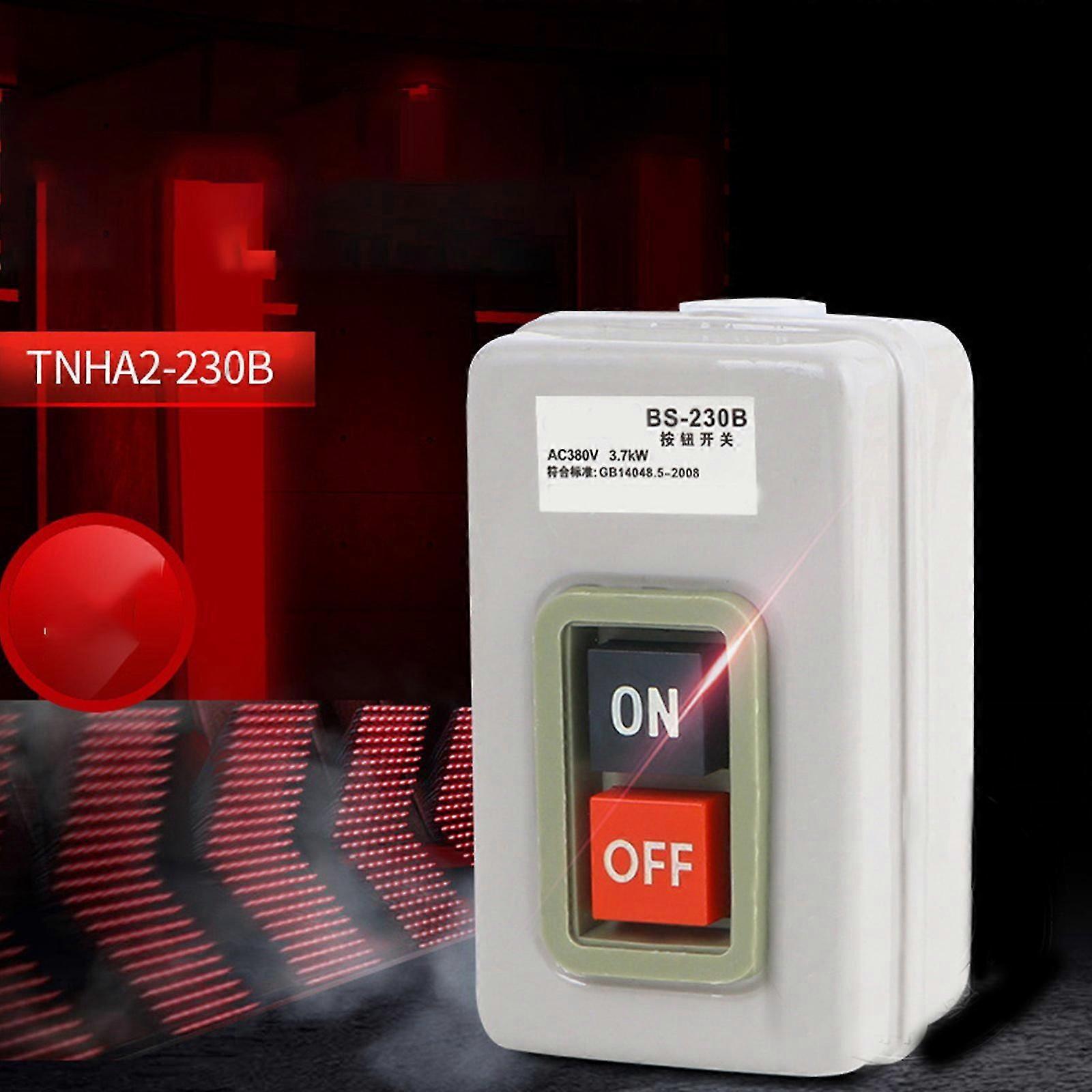 3 Phase 3.7KW 380V Plastic Power Push Button Pushbutton Control on-off ...