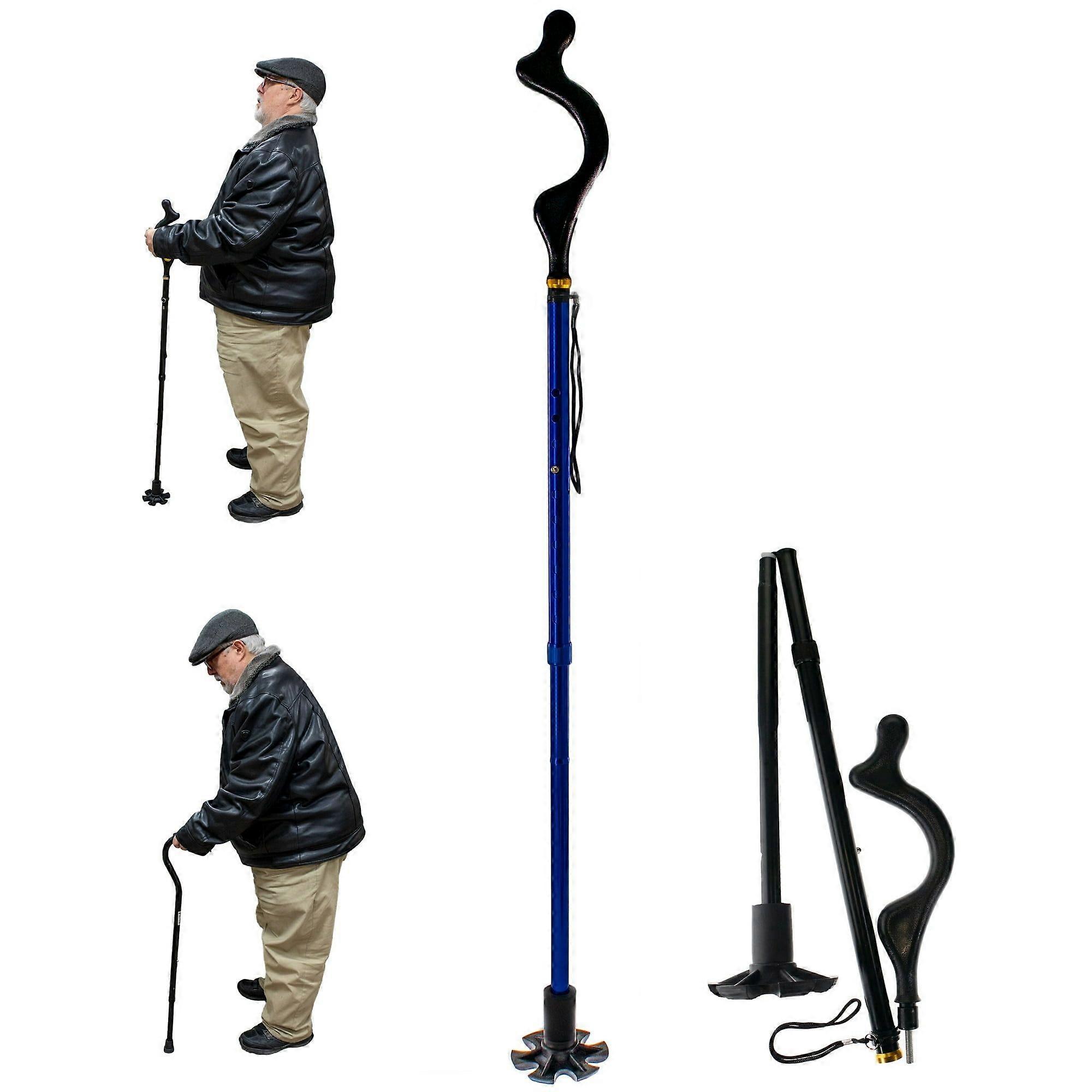 Στάση Walking Cane - Μπαστούνι Για Ισορροπία Για Άνδρες &; Γυναίκες - Ηλικιωμένοι - Ελαφρύ, 10 Ρυθμιζόμενα Ύψη, Φορητό &; Αυτόνομο Βοήθημα Κινητικότητας