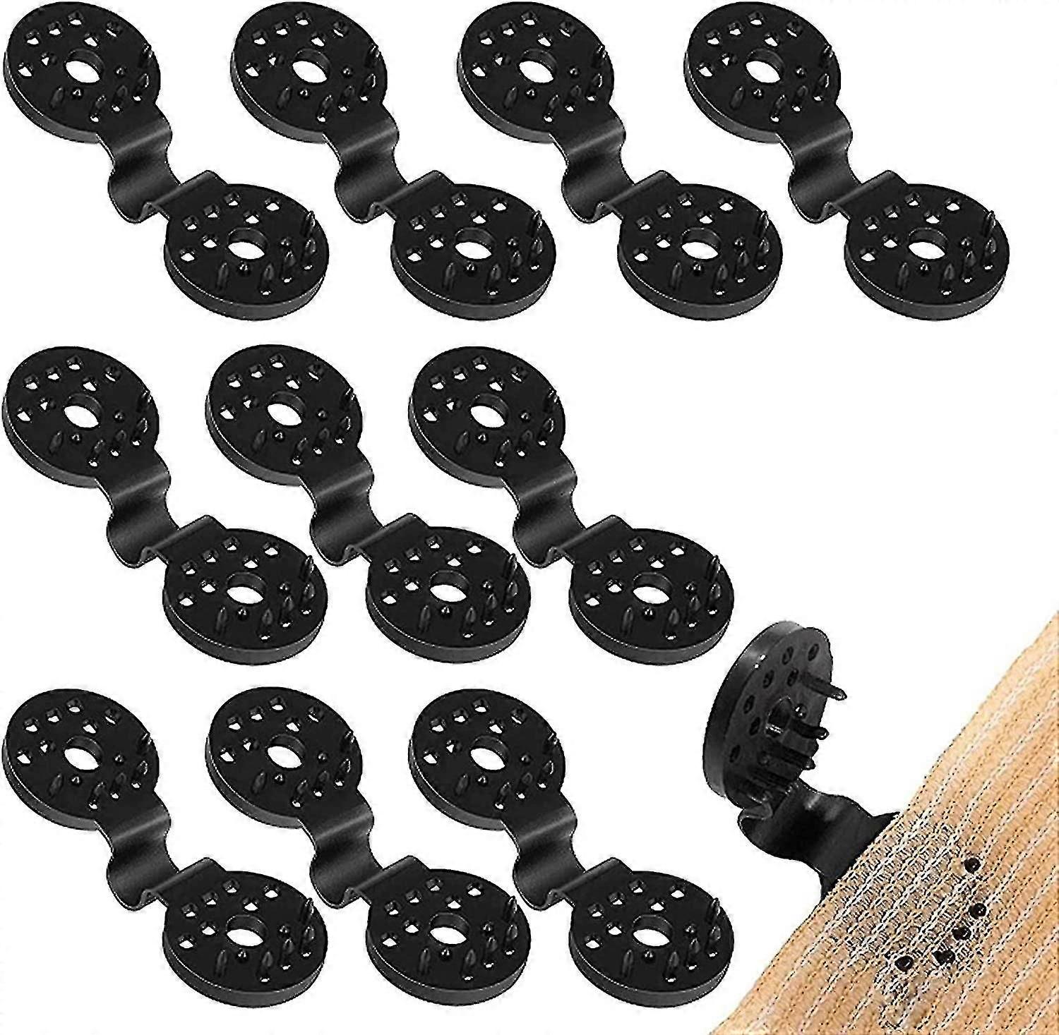 50pcs Sun Shade Net Clips,pe Sun Shade Net Clips - Round Black Clips Attachments For Sun Shade Netting In Greenhouse