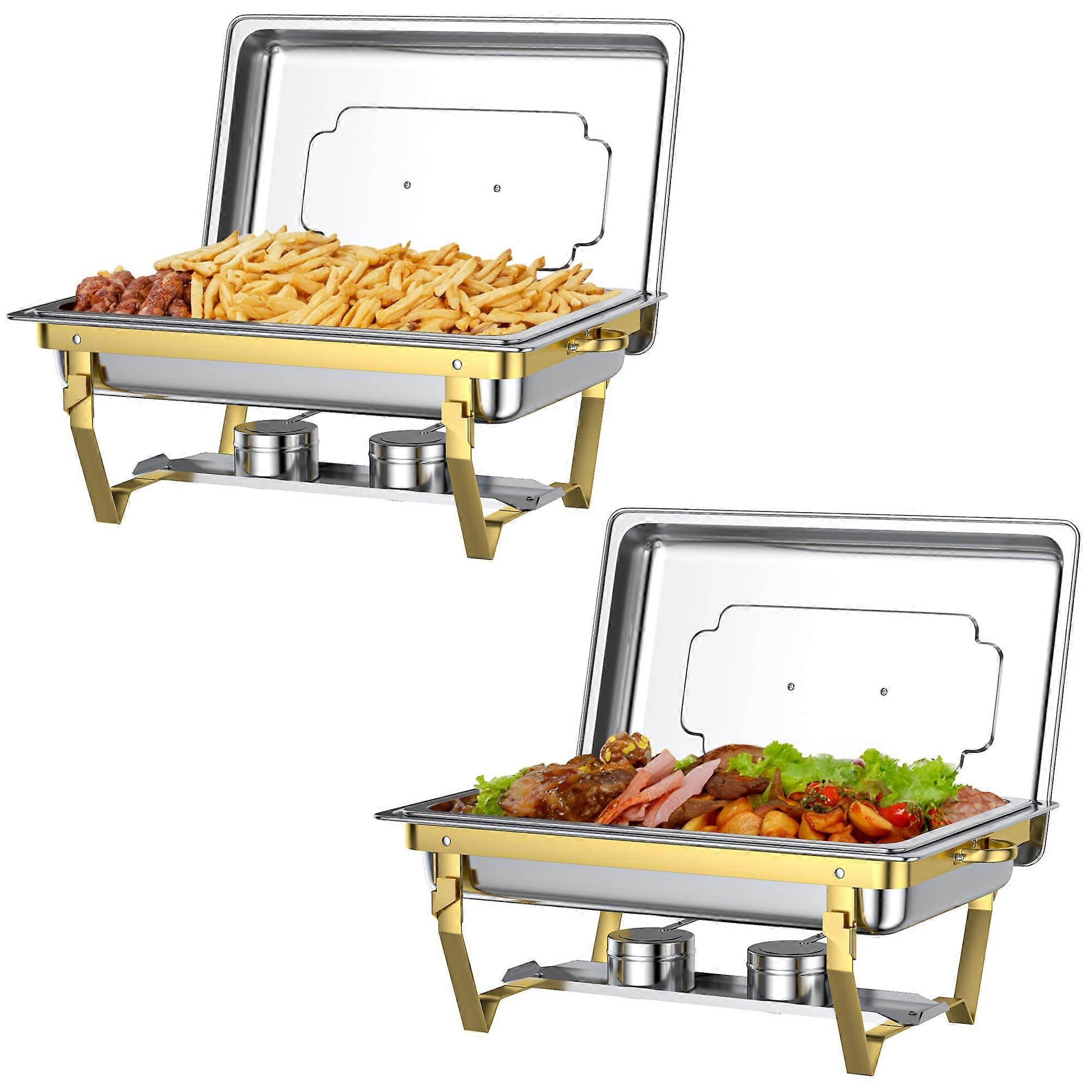 Chafing Dishes for Buffet Set: Chafers for Catering Chafing Dish Buffet Set with Lids