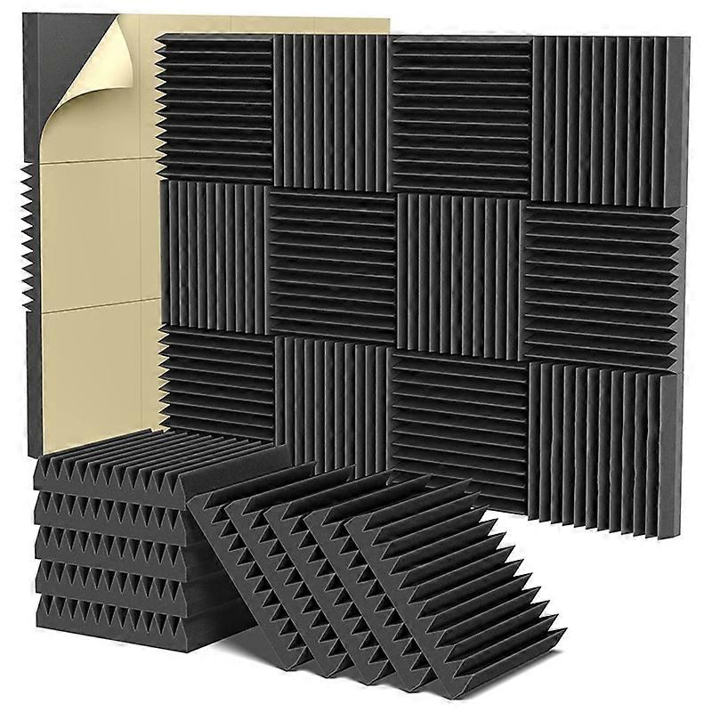 2X12X12in Self-Adhesive Sound Proof Foam Panels,High Density(12 Pack)
