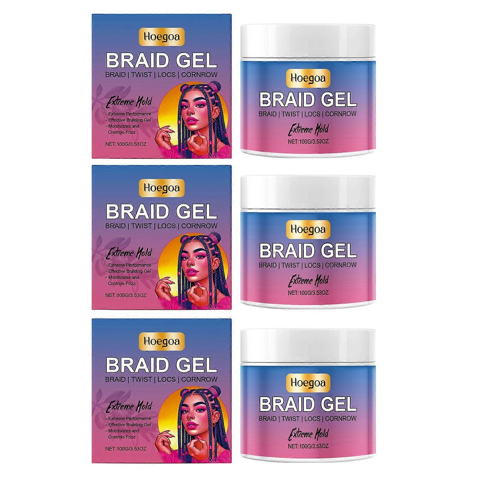 Braid Styling Gel for Long Hair Long Lasting for Braids Locks Twists Smoothing Frizz No Flake for All Hair Types